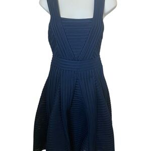 Maje Blue Mid Dress w/Fitted Underskirt.  1​